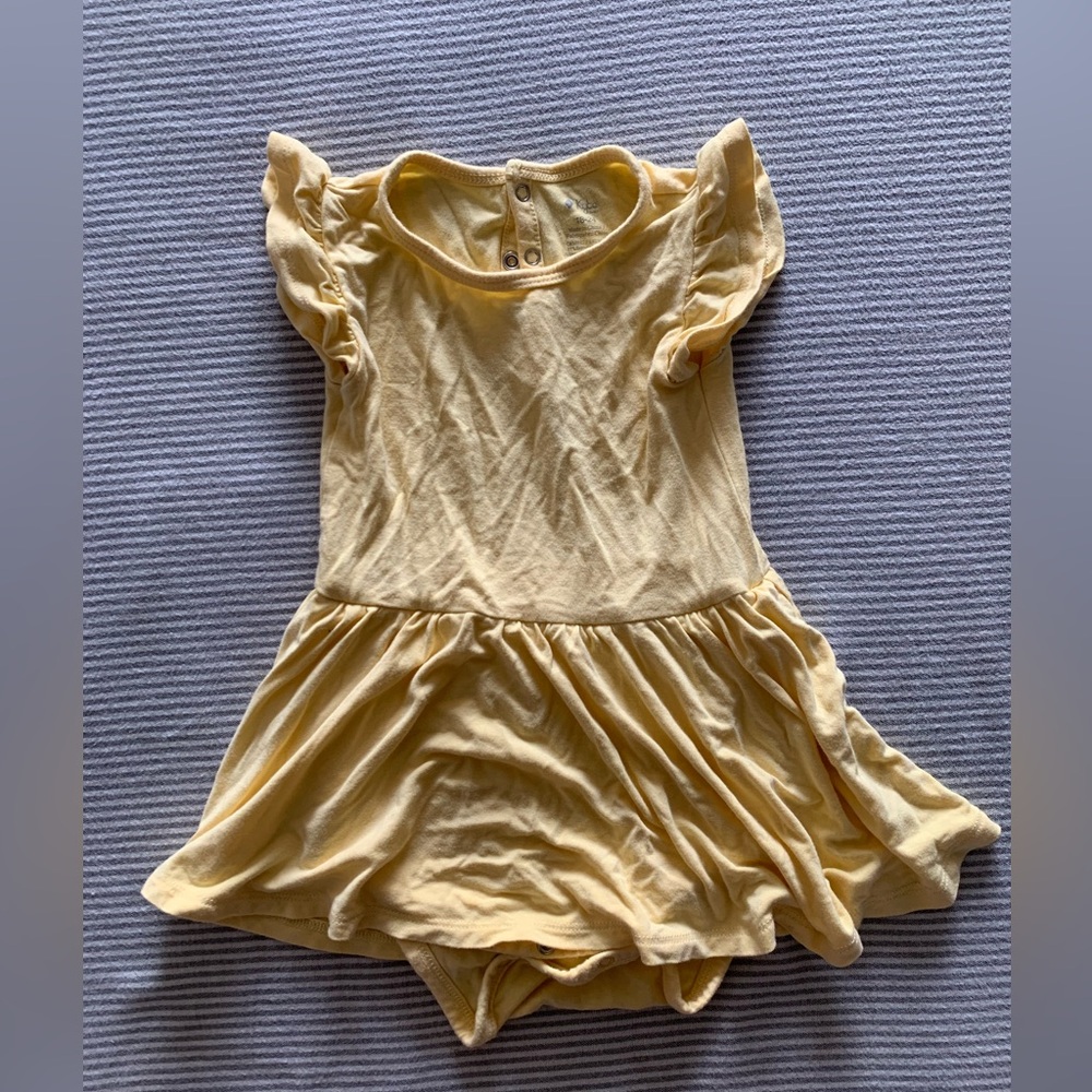 Kyte Baby Twirl Bodysuit Dress in Daffodil size 18-24 months